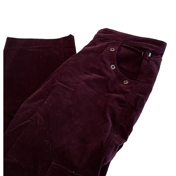 Women’s Extreme Burgundy High Waist Corduroy Jeans Size 5 Metal Studs - Picture 1 of 14